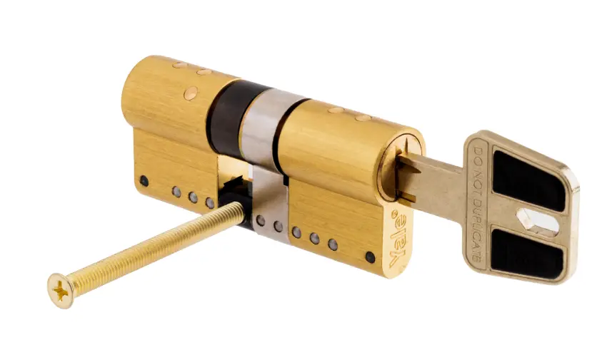 YALE HSK BOMBIN CILINDRO ALTA SEGURIDAD ANTIROTURA Y ANTIBUMPING 40+50 LATON