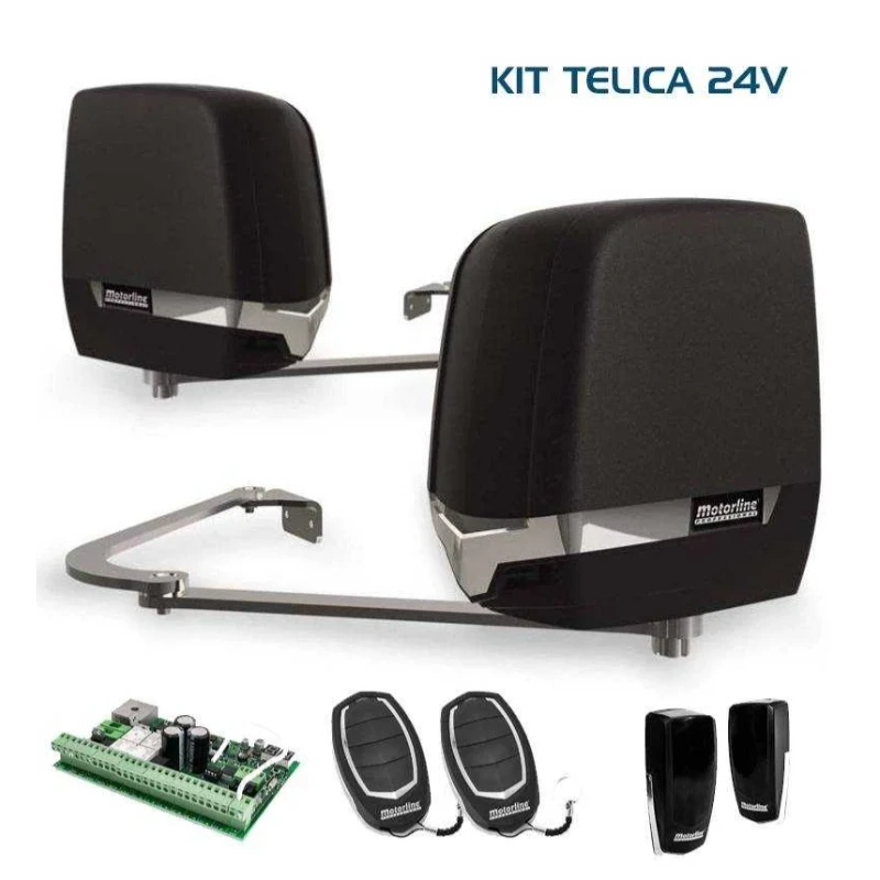 Motorline Kit Motor Articulado Motorline TELICA 24V puertas batientes hasta 2,5m 2 Hojas KIT TELICA-24V