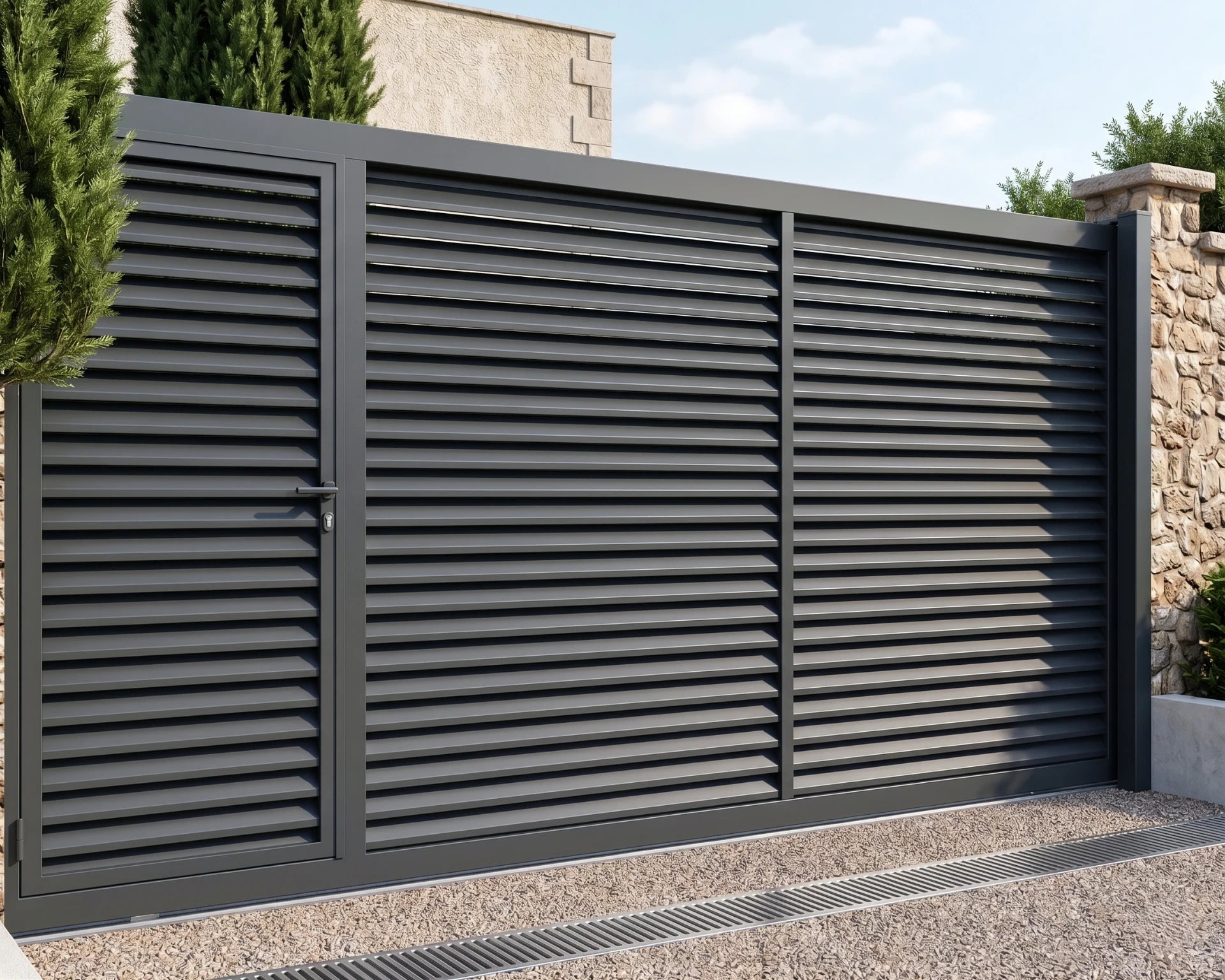 ORANGETM PUERTA CORREDERA de ENTRADA a PARCELA 8 m2